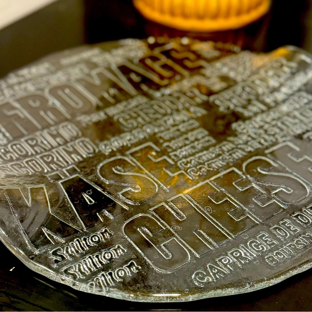 Delightful Vintage Sonoma Crystal Cheese Plate